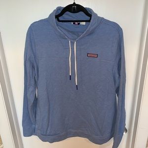 Vineyard Vines blue mock neck sweatshirt.